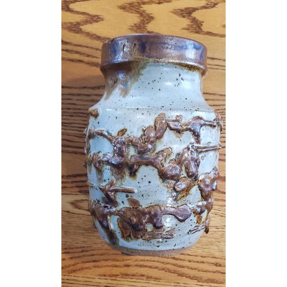 Vintage Beautiful Mid-century Lava glazed Vase - Picture 1 of 7